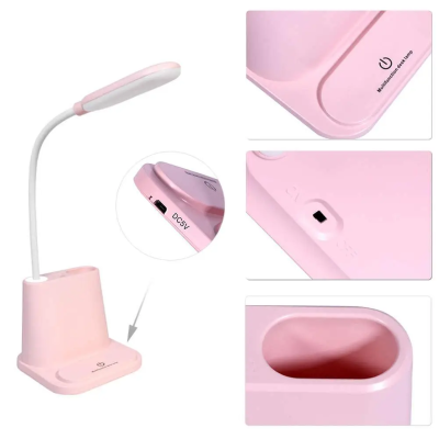 Світильник світлодіодний usb з утримувачем для телефону OPT-TOP Multifunctional desk lamp 1200mah Рожевий (1777401089) Світильник світлодіодний usb з утримувачем для телефону OPT-TOP Multifunctional desk lamp 1200mah Рожевий (1777401089)