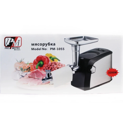 Електрична м'ясорубка PROMOTEC PM-1055 3200Вт (1806550102) Електрична м'ясорубка PROMOTEC PM-1055 3200Вт (1806550102)