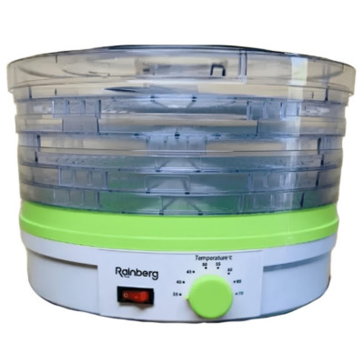 Сушарка для овочів та фруктів Rainberg RB-912 800 Вт 5 ярусів Білий (1885534292)