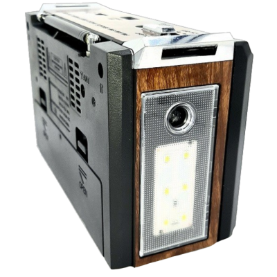 Радио с фонариком/USB/SD/аккумулятором Golon RX-381/2 USB/SD аналоговое Коричневый (1920775263)