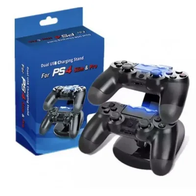 Зарядная док станция держатель для джойстиков PS ps4 Slim Pro с вертикальной двойной подставкой (2090045146) Зарядная док станция держатель для джойстиков PS ps4 Slim Pro с вертикальной двойной подставкой (2090045146)