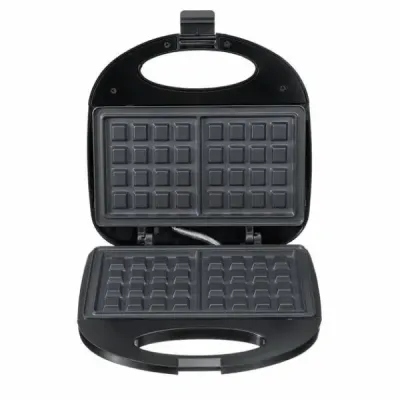 Вафельниця для кухні Domotec MS-7705 електрична з антипригарним покриттям 1000 Вт чорна (2091116704)