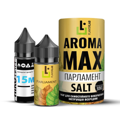 Набор для самозамеса солевой жидкости для вейпа Flavorlab Aroma MAX 30 мл Парламент 0-50 мг (15370-hbr)
