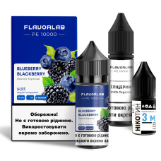 Набор для самозамеса солевой жидкости для вейпа Flavorlab PE 10000 30 мл 0-50 мг Blueberry Blackberry (15376-hbr)
