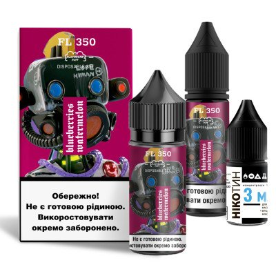 Набор для самозамеса солевой жидкости для вейпа Flavorlab FL350 30 мл 0-50 мг Blueberry Watermelon (15396-hbr)