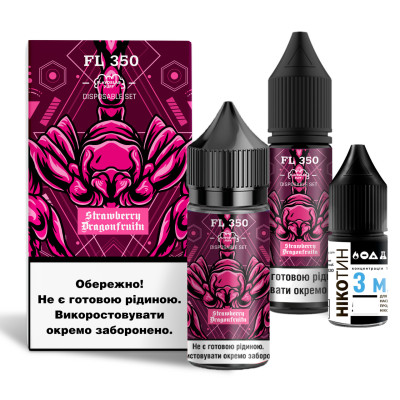 Набор для самозамеса солевой жидкости для вейпа Flavorlab FL350 30 мл 0-50 мг Strawberry Dragonfruit (15399-hbr)