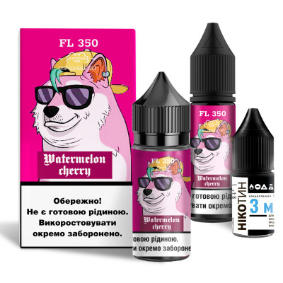 Набор для самозамеса солевой жидкости для вейпа Flavorlab FL350 30 мл 0-50 мг Watermelon Cherry Арбуз Вишня (15409-hbr)