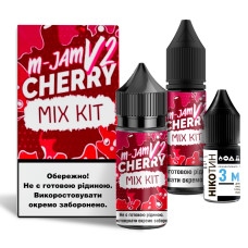 Набор для самозамеса солевой жидкости для вейпа Flavorlab M-Jam V2 30 мл 0-50 мг Cherry Вишня (15422-hbr)