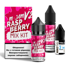 Набор для самозамеса солевой жидкости для вейпа Flavorlab M-Jam V2 30 мл 0-50 мг Raspberry Малина (15423-hbr)