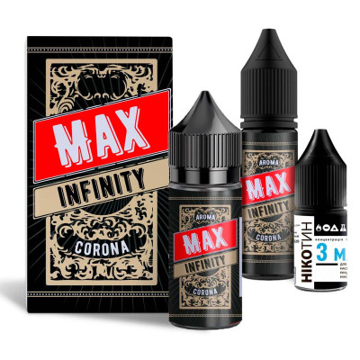 Набор для самозамеса солевой жидкости для вейпа Flavorlab Infinity MAX 30 мл 0-50 мг Coronа Классический табак