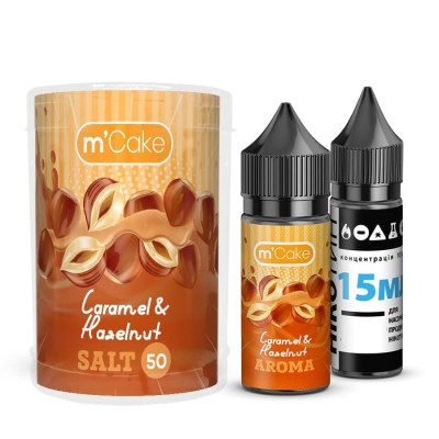 Набор для самозамеса солевой жидкости для вейпа Flavorlab M-Cake 30 мл 0-50 мг Caramel Hazelnuts (15433-hbr)