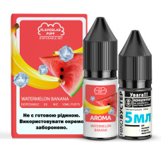 Набор для самозамеса солевой жидкости для вейпа Flavorlab Disposable Puff 10 мл 0-50 мг Watermelon Banana (15454-hbr)