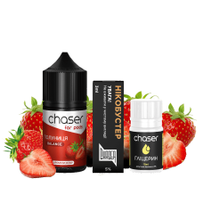 Набор компонентов заправки для самозамеса на солевом никотине CHASER For Pods 30 мл Клубника 0-50 мг (15628-hbr)