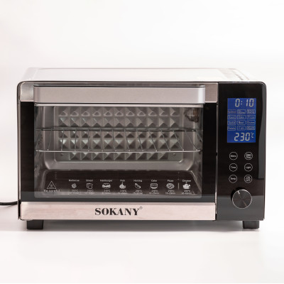 Духовка настольная электрическая Sokany SK-10009 объемом 35л с таймером белый (SK10009)
