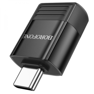 Перехідник OTG Borofone BV18 Type-C male to USB female USB3.0 Чорний Перехідник OTG Borofone BV18 Type-C male to USB female USB3.0 Чорний