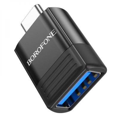 Перехідник OTG Borofone BV18 Type-C male to USB female USB3.0 Чорний Перехідник OTG Borofone BV18 Type-C male to USB female USB3.0 Чорний