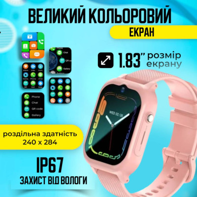 Смарт часы детские A1 с видеозвонком HD-камерой и GPS 2 сменных корпуса в комплекте Розовый (KW2-A1-Pink) Смарт часы детские A1 с видеозвонком HD-камерой и GPS 2 сменных корпуса в комплекте Розовый (KW2-A1-Pink)