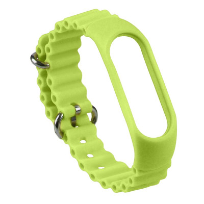 Силіконовий ремінець Ocean band Xiaomi Mi Band 3 / Mi Band 4 / Mi Band 5 / Mi Band 6 / Mi Band 7 Yellow