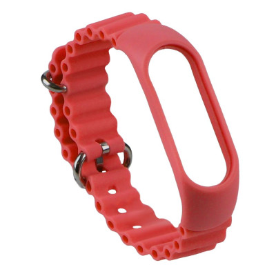 Силіконовий ремінець Ocean band Xiaomi Mi Band 3 / Mi Band 4 / Mi Band 5 / Mi Band 6 / Mi Band 7 Red