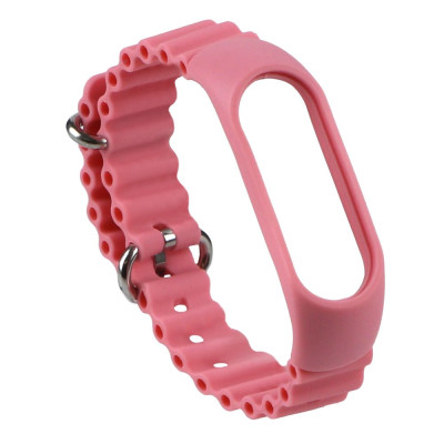 Силіконовий ремінець Ocean band Xiaomi Mi Band 3 / Mi Band 4 / Mi Band 5 / Mi Band 6 / Mi Band 7 Pink
