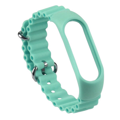 Силіконовий ремінець Ocean band Xiaomi Mi Band 3 / Mi Band 4 / Mi Band 5 / Mi Band 6 / Mi Band 7 Blue sea