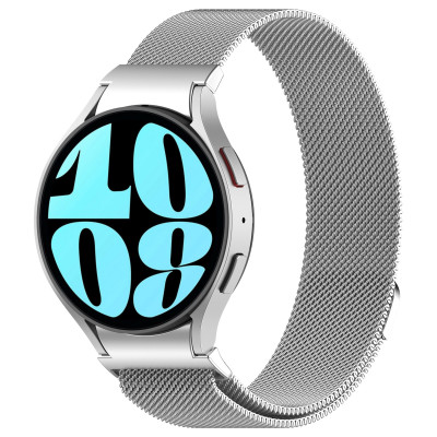 Ремешок стальной миланская петля BeWatch для Samsung Galaxy Watch 4/5/6 Серебряный (101GW042)