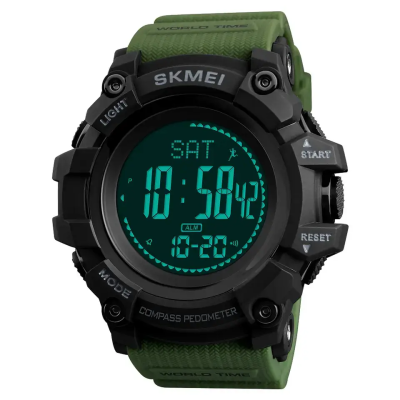 Cпортивные часы Skmei 1356 Compass с компасом ударопрочные Зеленый