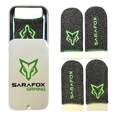Напальчники с нейлоновой ткани Sarafox V9 pubg mobile 4 шт для игры на сенсорном экране с боксом Напальчники с нейлоновой ткани Sarafox V9 pubg mobile 4 шт для игры на сенсорном экране с боксом