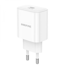 Мережевий зарядний пристрій Borofone BA81A Speedy Charger 1 Type-C PD20W 100-240V White (32969_2955228)