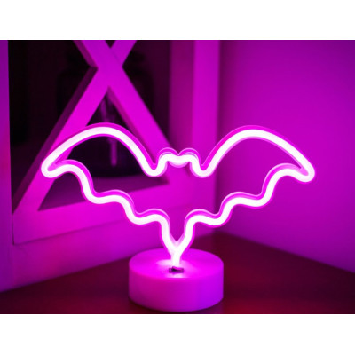Ночник неоновый лампа Angel Летучая мышь 18х28 см