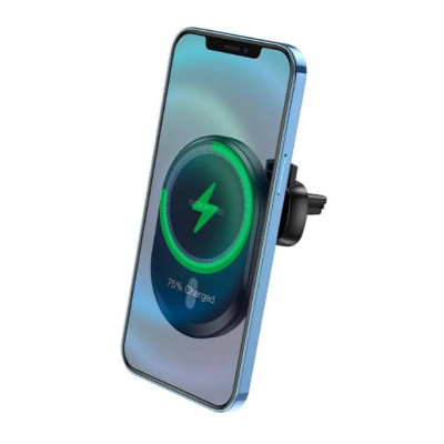 Автомобільний тримач для телефону з бездротовою зарядкою Borofone BH201 MagSafe 5W-15W Автомобільний тримач для телефону з бездротовою зарядкою Borofone BH201 MagSafe 5W-15W