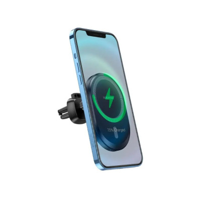 Автомобільний тримач для телефону з бездротовою зарядкою Borofone BH201 MagSafe 5W-15W Автомобільний тримач для телефону з бездротовою зарядкою Borofone BH201 MagSafe 5W-15W