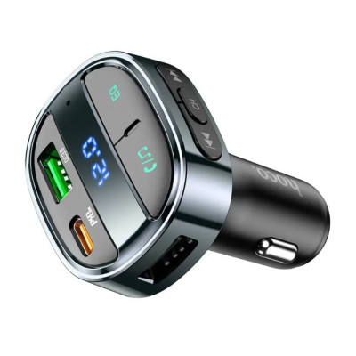 Автомобільний FM модулятор трансмітер Hoco E70 PD 30W зі швидкою зарядкою Bluetooth Автомобільний FM модулятор трансмітер Hoco E70 PD 30W зі швидкою зарядкою Bluetooth