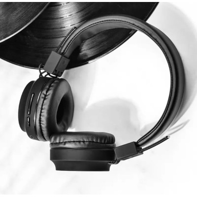 Беспроводные накладные MP3 наушники Hoco W25 с микрофоном + BT черные Беспроводные накладные MP3 наушники Hoco W25 с микрофоном + BT черные
