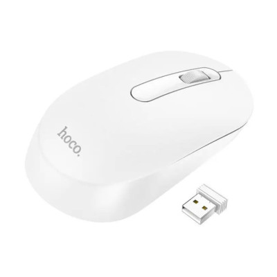Мышь беcпроводная Hoco GM14 2.4G для пк и ноутбуков белая