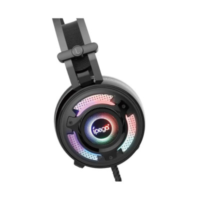 Игровые наушники IPega Gaming PG-R008 с микрофоном и RGB подсветкой черные Игровые наушники IPega Gaming PG-R008 с микрофоном и RGB подсветкой черные