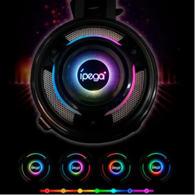 Игровые наушники IPega Gaming PG-R008 с микрофоном и RGB подсветкой черные Игровые наушники IPega Gaming PG-R008 с микрофоном и RGB подсветкой черные