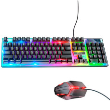 Ігровий набір клавіатура + миша Hoco GM18 з RGB підсвічуванням