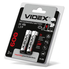 Акумуляторна батарейка Videx AA HR6 600mAh 2 шт