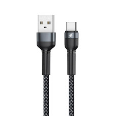 Кабель USB 2.0 to Type-C 2.4A Remax Jany RC-124a Black 1 м (1100)