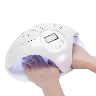 Гібридна манікюрна лампа SUN 669 для двох рук одночасно UV+LED 48W White Гібридна манікюрна лампа SUN 669 для двох рук одночасно UV+LED 48W White