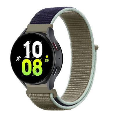 Ремінець нейлоновий на липучці BeWatch для Samsung Galaxy Watch 4/5/6 Khaki (1011346.4UW)