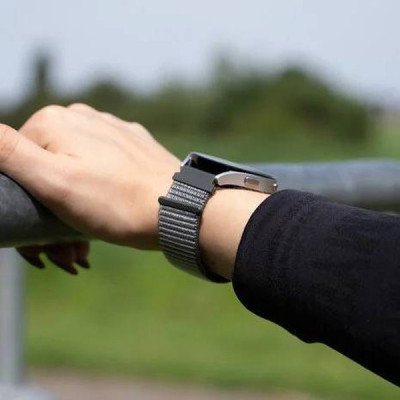 Ремінець нейлоновий на липучці BeWatch для Samsung Galaxy Watch 4/5/6 Темно-зелений (101138.4UW)