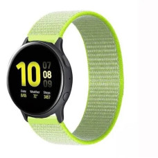 Ремінець нейлоновий на липучці BeWatch для Samsung Galaxy Watch 4/5/6 Лимонний (1011312.4UW)