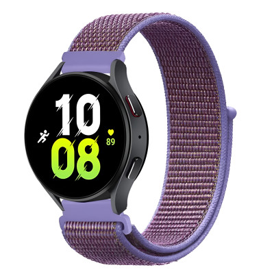Ремінець нейлоновий на липучці BeWatch для Samsung Galaxy Watch 4/5/6 Бузковий (1011332.4UW)