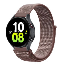 Ремінець нейлоновий на липучці BeWatch для Samsung Galaxy Watch 4/5/6 Сіро-коричневий (1011338.5UW)