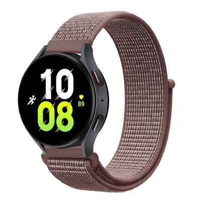 Ремінець нейлоновий на липучці BeWatch для Samsung Galaxy Watch 4/5/6 Сіро-коричневий (1011338.5UW)