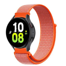 Ремінець нейлоновий на липучці BeWatch для Samsung Galaxy Watch 4/5/6 Помаранчевий (1011307.2UW)