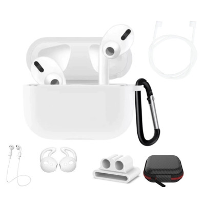 Чохол силіконовий 6 в 1 DS Case для Apple AirPods Pro White (3435132352)