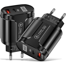 Зарядний пристрій Mirrow USB Type-C Super Charge/Quick Charge 3.0 PD 20W Black (366589741)